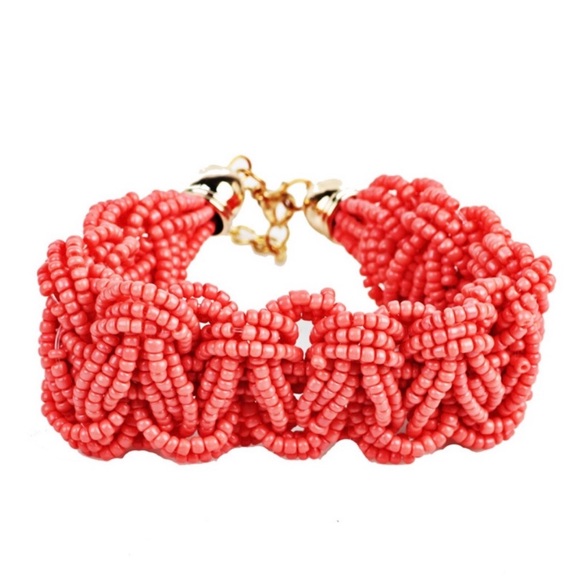 Jewelry - 🎉 Coral Sea Bead Woven Bracelet